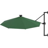  Zidni vrtni suncobran s LED svjetlima 300 cm zeleni | Eponuda.ba