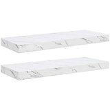  Stenska polica 2 pcs Beli marmor 60 x 23,5 x 4 cm, (5000201535) | Shoptok.si