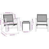  3-dijelni bistro set od poliratana i bagremovog drva crni | shoptok.hr