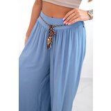 Kesi Włoski Women's wide-leg viscose trousers Denim | shoptok.hr