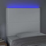  Posteljno vzglavje belo 100x5x118/128 cm umetno usnje, (20738416) | Shoptok.si