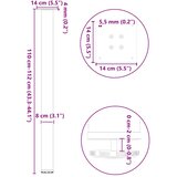  Noge za barski stol 4 kom. antracit 110-112 cm čelik | shoptok.hr