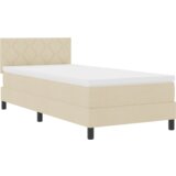 Box spring krevet s madracem Krema 90 x 200 cm tkanina | shoptok.hr
