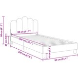  Krevet za djecu s uzglavljem Tamnosiva 80 x 200 cm Tkanina | shoptok.hr