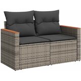  4-dijelni set vrtnih sofa od poliratana s jastucima sivi | shoptok.hr