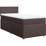 vidaXL Box spring postelja z vzmetnico temno rjava 100x200 cm blago, (21291514) Cene