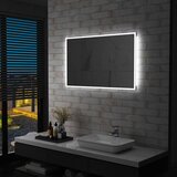 vidaXL Kopalniško LED stensko ogledalo 100x60 cm | Shoptok.si