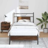 vidaXL Posteljni okvir brez vzmetnice hrast 75x190 cm inženirski les | Shoptok.si