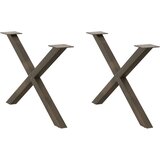 vidaXL Noge kavne mize v obliki črke X 2 kosa 70x(42-43) cm jeklo, (21828674) | Shoptok.si