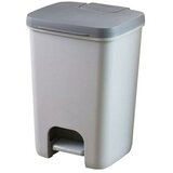  Siv plastičen koš za smeti s pedalom 40 l Essentials – Cene