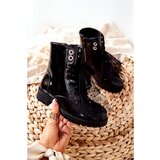 Kesi Children's Spring Lacquered Black Boots from Semissa Cene