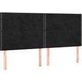 Maison Chic Posteljno vzglavje - Vzglavna omarica 4 kosa črn 90x5x78/88 cm žamet, (22077106) Cene