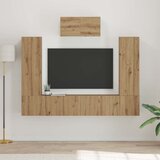  Set TV komoda Zidne 7 pcs Umjetnički hrast Konstruirano drvo | shoptok.hr