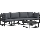  Sjedeća garnitura za vrt 5 pcs Crna Metal | shoptok.hr