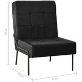  Stolica za opuštanje 65 x 79 x 87 cm crna baršunasta | Eponuda.com