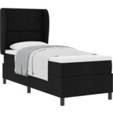  Postelja s vzmetnico - Črna - 80x200 cm - Tkanina, (22052660) | Shoptok.si