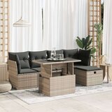 vidaXL 6-dijelni set vrtnih sofa od poliratana s jastucima sivi | shoptok.hr