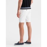 Ombre Men's denim classic shorts with rolled up leg - white | shoptok.hr