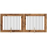  Vrata za pse s postoljem 2 pcs Staro drvo 100 x 80 cm | shoptok.hr
