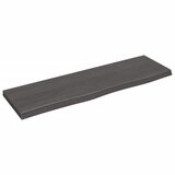 vidaXL Zidna polica tamnosiva 100 x 30 x 4 cm od obrađene hrastovine Cijene