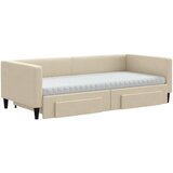  Dnevni krevet na razvlačenje s ladicama krem 90x200 cm tkanina | shoptok.hr