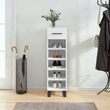 The Living Store Omarica za čevlje visok sijaj bela 30x35x105 cm inženirski les - Omarica Za Čevlje, (21430940) | Shoptok.si