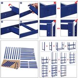Songmics Regal GLR30Q, 5 delni, (150 x 75 x 30 cm), moder | Shoptok.si