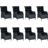  9-dijelni vrtni blagovaonski set od poliratana tamnosivi | shoptok.hr