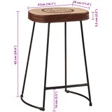  Barski stolci 2 kom tamnosmeđi 41 x 29 x 62 cm | shoptok.hr