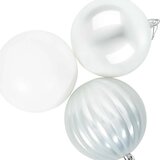  Set božićnih kuglica XXL 3 kom. Bijela Ø 25 cm Plastika - Bijela Ø 25 cm (3 kom) | shoptok.hr