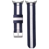 INF Najlonski pleteni pašček za uro Google Pixel Watch 1/2/3 Blue + White, (21872273) | Shoptok.si