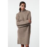 Trendyol Mink Mini Knitwear Stand Collar Sweater Dress | Shoptok.si