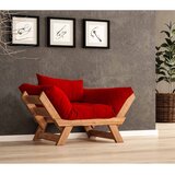 Hanah home Vrtna sofa sa jednim sedištem i jastukom, Tikovina-crvena Cijene