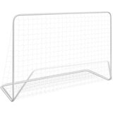 The Living Store Nogometni goli 2 kosa z mrežo jeklo 182x61x122 cm bele barve - Nogometni Gol, (21417480) | Shoptok.si
