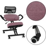 Kondela Ergonomski klečalnik, roza/črna, RUFUS | Shoptok.si