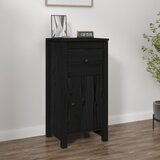 Maison Chic Komoda - Predalnik črna 40x35x80 cm trdna borovina, (21716247) | Shoptok.si