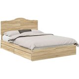  Postelja s shranjevanjem z vzglavjem Sonoma hrast 160 x 200 cm, (5000106727) | Shoptok.si