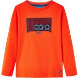 vidaXL Otroška majica z dolgimi rokavi živo oranžna 104 Cene