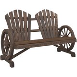 Maison Chic Vrtni Stoli - Stol za vrt Adirondack za 2 osebi trden les jelke JS617, (21878775) Cene