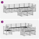  Set vanjskih sofa 8 pcs Bijela 306 x 128,5 x 73 cm | Eponuda.ba