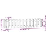  Povišena vrtna gredica 150x30x30 cm od masivne borovine | shoptok.hr