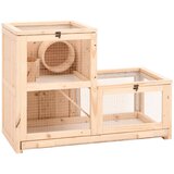 vidaXL Kavez za hrčke 81 x 40 x 60 cm od masivne jelovine | shoptok.hr