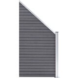 Set WPC ograda 4 kvadratne + 1 kosa 792 x 186 cm sivi | shoptok.hr