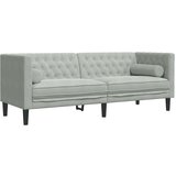 vidaXL Dijamantni Svjetlosiva 194 x 74.5 x 70.5 cm Baršun | shoptok.hr