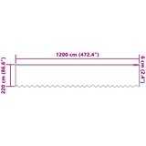  Čipkasta zavjesa sa zavjesama Bijelo 220 x 1200 cm Poliester | shoptok.hr