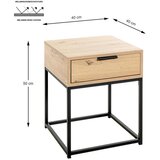 MID.YOU NOČNA OMARICA, črna, barve hrasta | Shoptok.si