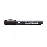 Faber-Castell Faber-Castell: Permanentni marker črne barve z zaobljeno konico na osnovi alkohola | Shoptok.si