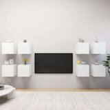 TV Stenske TV omarice 8 kosov bele 30,5x30x30 cm | Shoptok.si