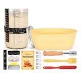 Home & Marker Komplet za pripravo droži 1000 ml, steklen kozarec, silikonske košare za vzhajanje, termometer za fermentacijo | SOURBAKER, (5000312698) Cene