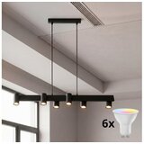Brilagi LED RGBW prigušiva luster na sajli SELE 6xGU10/6,5W/230V crna u